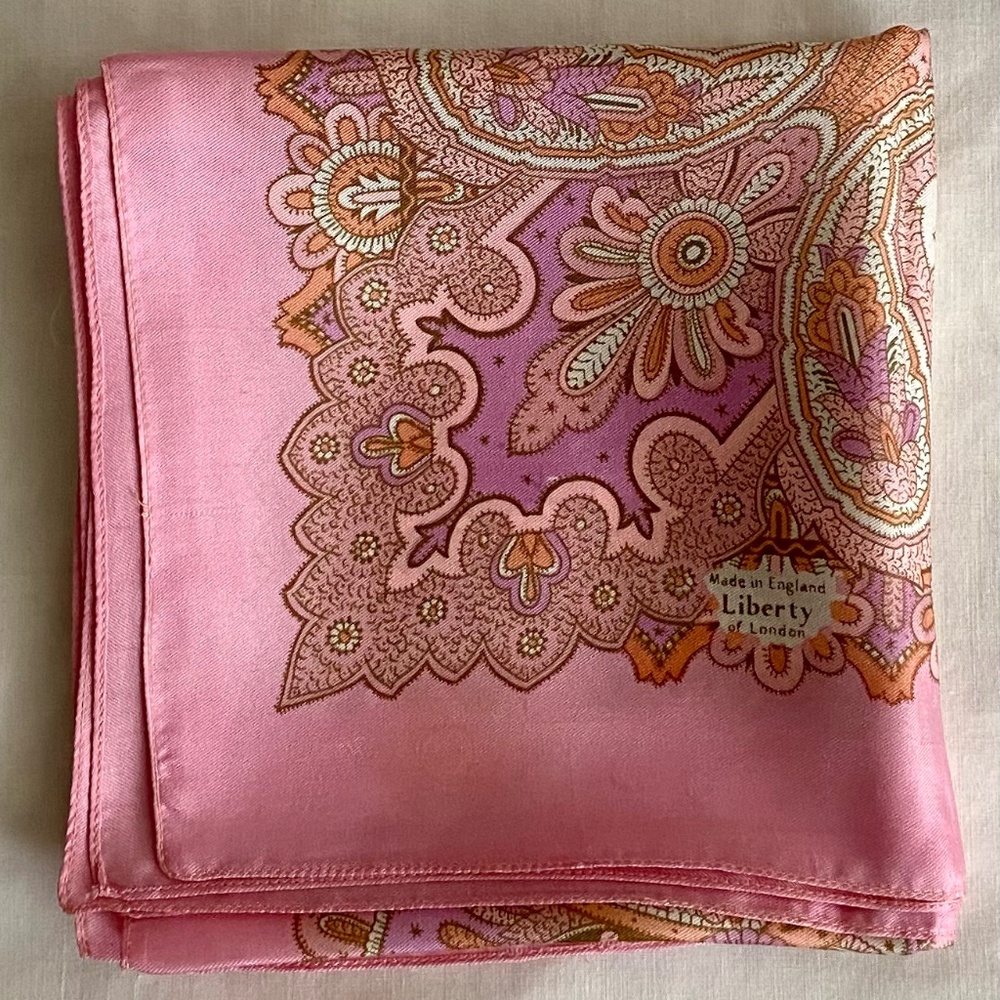 Liberty of London Vintage Silk Pink Scarf